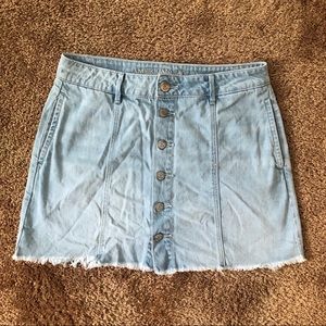 AEO Button Down Jean Skirt